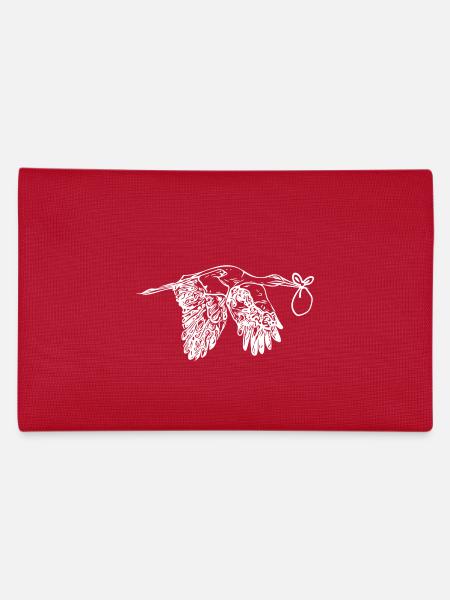 Flying Stork offspring Delivery - Pencil Case - red - Back