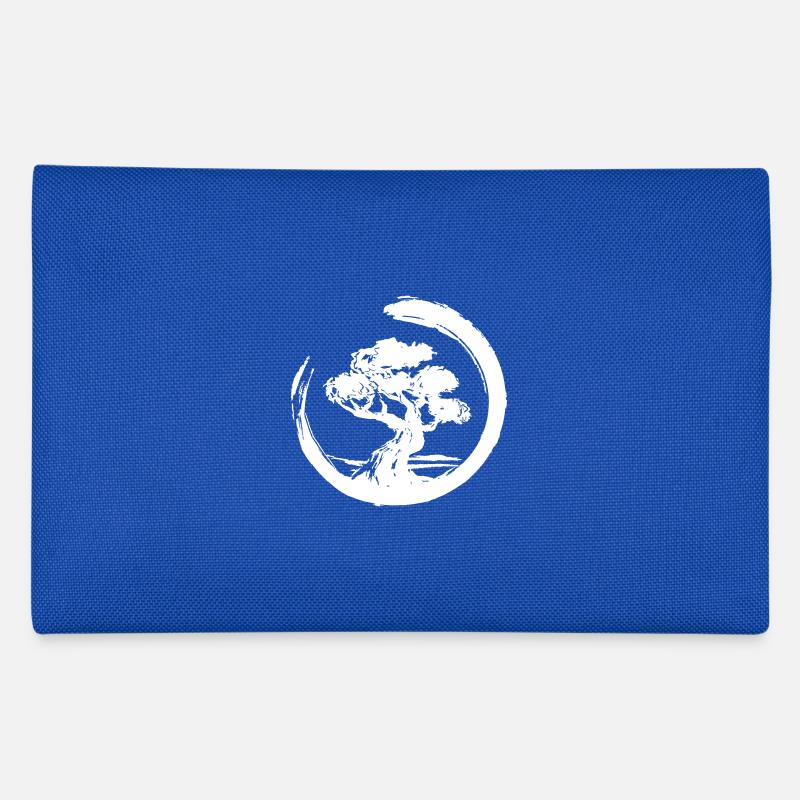 Horizont mit vintage Bonsai - Federtasche - Royalblau