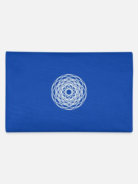 Geometric Circle Mandala - Pencil Case - royal blue - Back