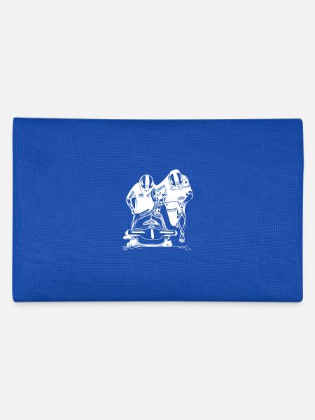 Amateurs de sports d’hiver et bobsleigh bobsleigh à deux dans le canal de glace - Trousse - bleu royal - Dos