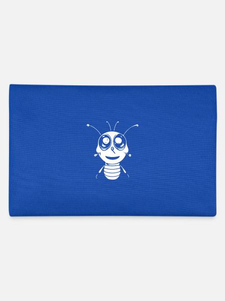 Little cute smiling bee - Pencil Case - royal blue - Back