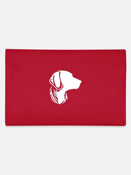 Hundeportrait für stolze Hundebesitzer - Federtasche - Rot - Hinten