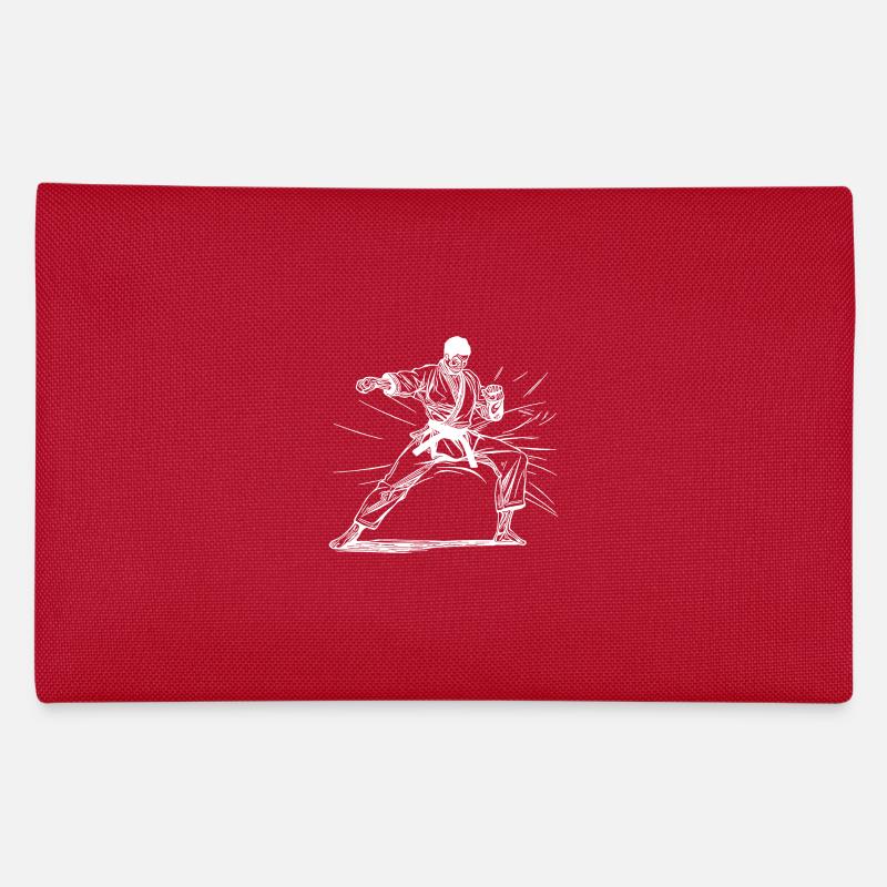 Karatekämpfer okinawanische Sparring Tradition Federtasche