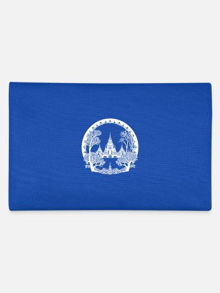 Thailand Temple Plant Dream Holiday Country - Pencil Case - royal blue - Back