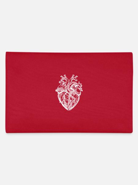 Coeur en forme de tatouage réaliste et ludique - Trousse - rouge - Dos