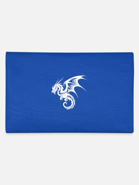 Dragon volant en style tatouage - Trousse - bleu royal - Dos