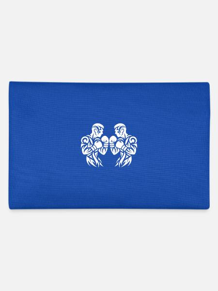 Poing Boxeur Combattant Boxe Thaïlandaise Tatouage - Trousse - bleu royal - Dos