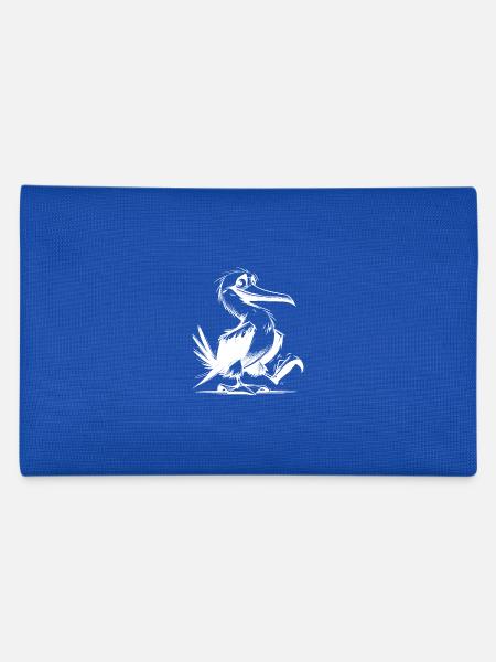 Children's Bluefoot Boobies Funny Pencil Sketch - Pencil Case - royal blue - Back
