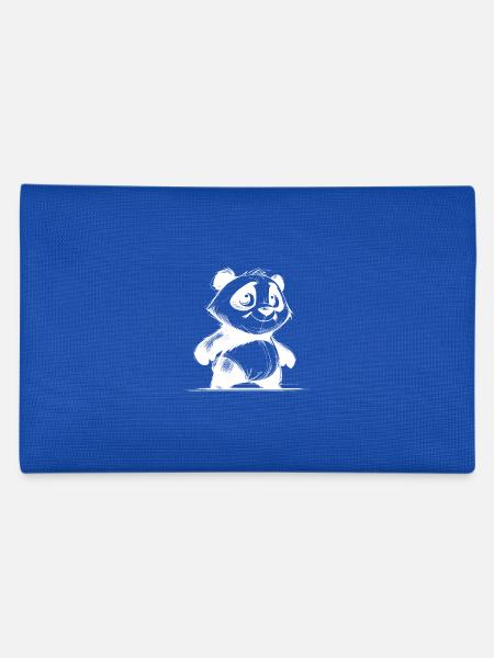 Little Panda Kids Baby Pencil Drawing - Pencil Case - royal blue - Back
