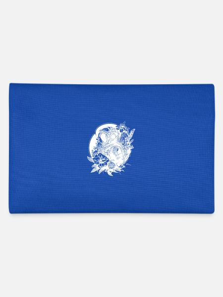 Astronaute avec des fleurs au clair de lune - Trousse - bleu royal - Dos