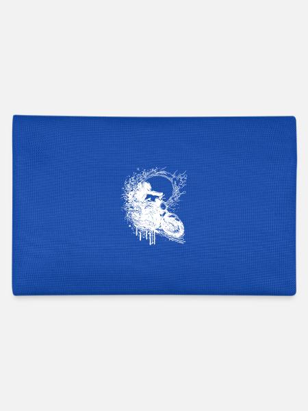 Motorrad Rennsport Splash Sprung Style - Federtasche - Royalblau - Hinten