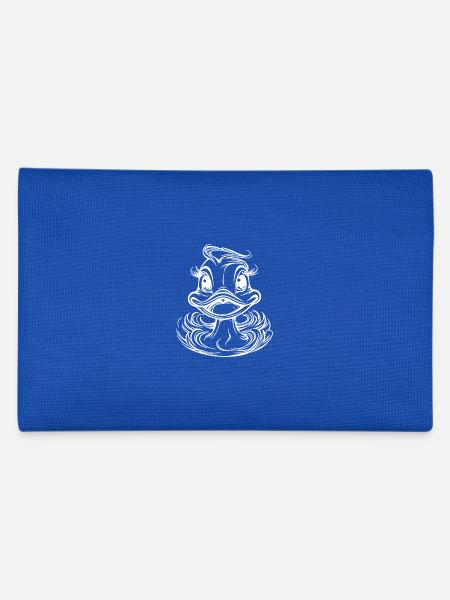 Funny duck with big eyes and beak - Pencil Case - royal blue - Back