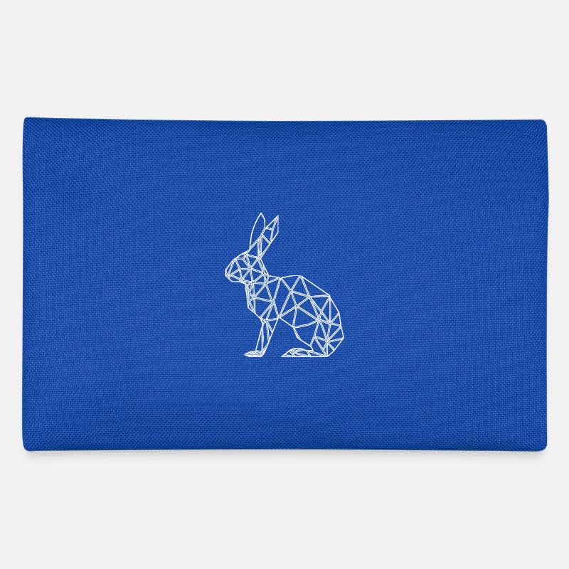 Géométrique Lapin Lignes mignonnes Lapin - Trousse - bleu royal