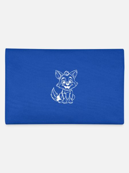 Little cute smiling fox - Pencil Case - royal blue - Back