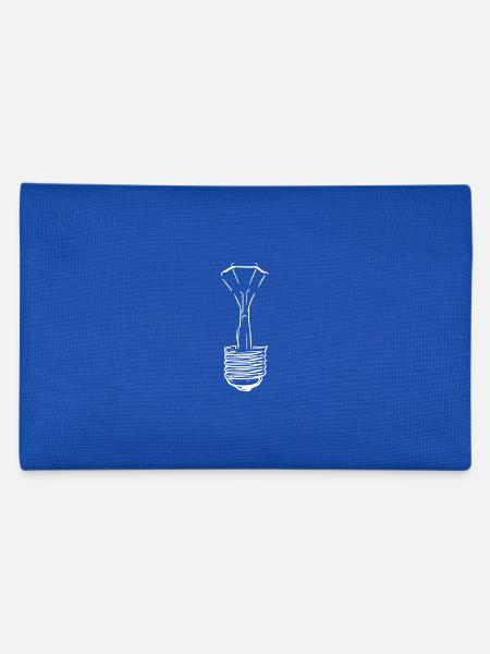 Lampe mit defektem Glaskolben - Federtasche - Royalblau - Hinten
