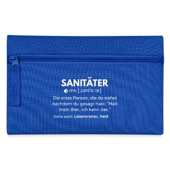 Sanitäter - Halt mein Bier - Federtasche - Royalblau - Vorne