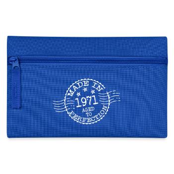 MADE IN 1971 AGED TO PERFECTION - Federtasche - Royalblau - Vorne