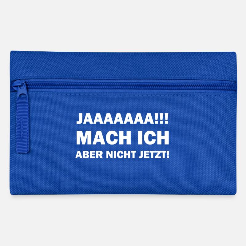 Spruch - Federtasche - Royalblau