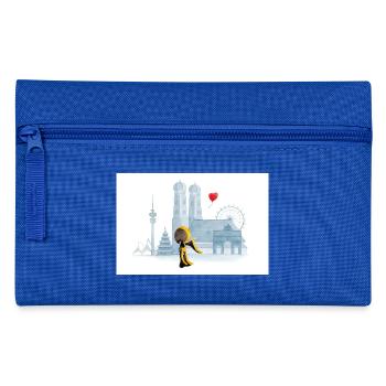 Münchner Kindl avec Munich Skyline - Trousse - bleu royal - Devant