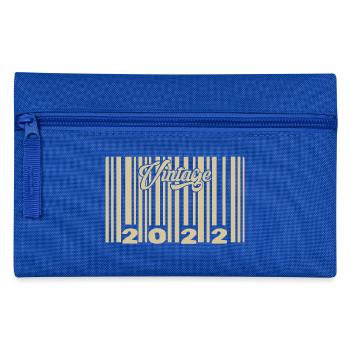 vintage 2022 Barcode 2022: Year 2025. - Pencil Case - royal blue - Front