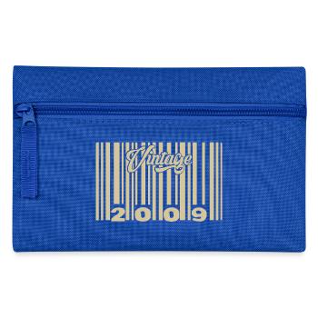 vintage 2009 Barcode 2009: Year 2025. - Pencil Case - royal blue - Front
