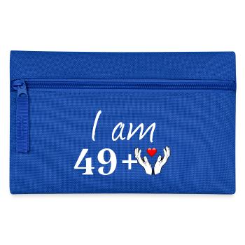 I am 49+ - Pencil Case - royal blue - Front