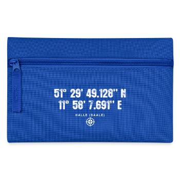 Halle(Saale) Geocacher Globetrotter Gift - Pencil Case - royal blue - Front