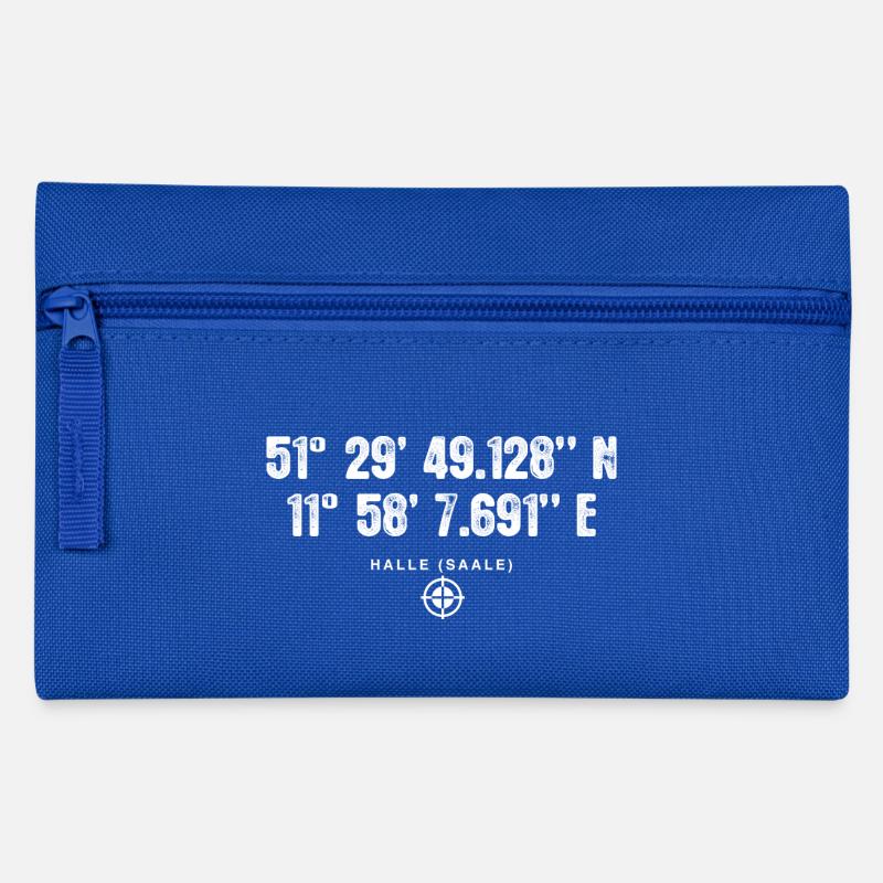 Halle(Saale) Geocacher Globetrotter Geschenk - Federtasche - Royalblau