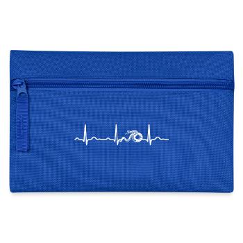 ECG HEARTBEAT SNAKE - Pencil Case - royal blue - Front