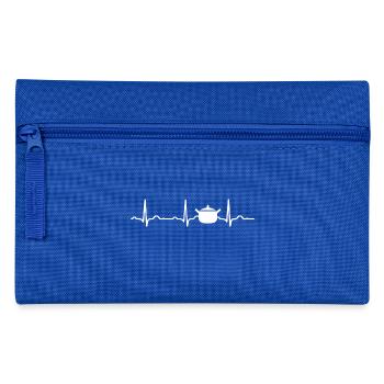 ECG HEARTBEAT White - Pencil Case - royal blue - Front