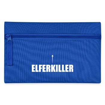 Elferkiller ; Elfmeterkiller; Geschenk für Goalies - Federtasche - Royalblau - Vorne