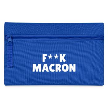 F**K Macron - Trousse - bleu royal - Devant