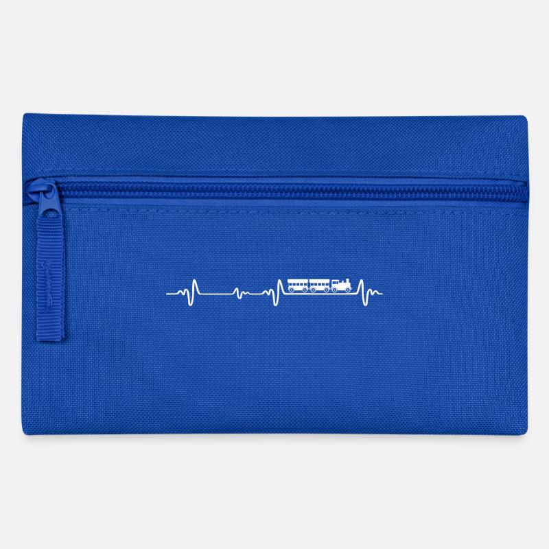 Eisenbahn Heartbeat - Federtasche - Royalblau
