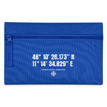 Fürstenfeldbruck Geocacher Standort GPS Stadt - Federtasche - Royalblau - Vorne