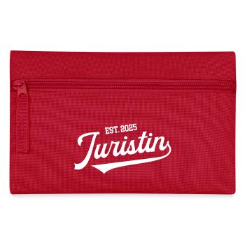 Juristin 2025 Jura Examen Bestanden Jurastudentin - Federtasche - Rot - Vorne