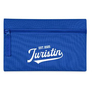 Juristin 2025 Jura Examen Bestanden Jurastudentin - Federtasche - Royalblau - Vorne