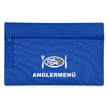 Fisch Kartoffeln - Angler Anglermenü - Federtasche - Royalblau - Vorne