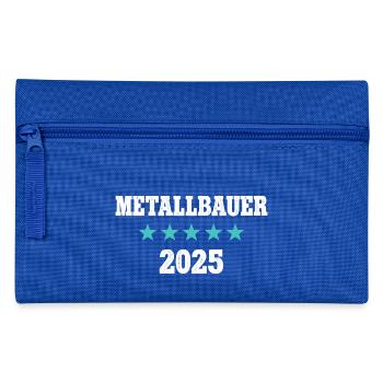 Metallbauer 2025 Ausbildung Prüfung Meister Azubi - Federtasche - Royalblau - Vorne