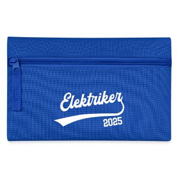 Elektriker 2025 Ausbildung Beruf Elektrik Lehre - Federtasche - Royalblau - Vorne