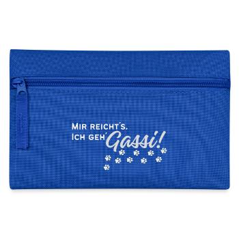 Gassi gehen - Federtasche - Royalblau - Vorne
