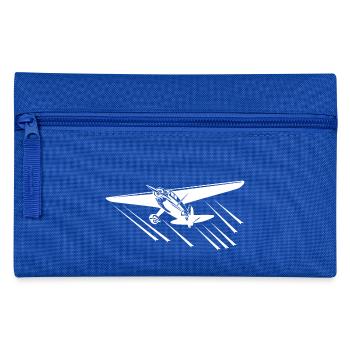Outline sport plane - Pencil Case - royal blue - Front