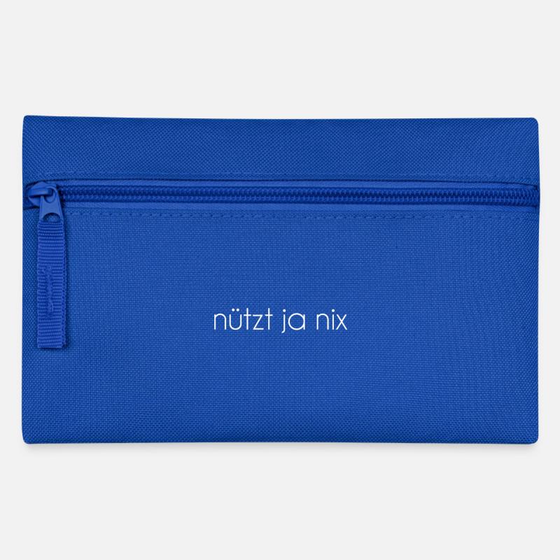 Nützt ja nix... - Federtasche - Royalblau