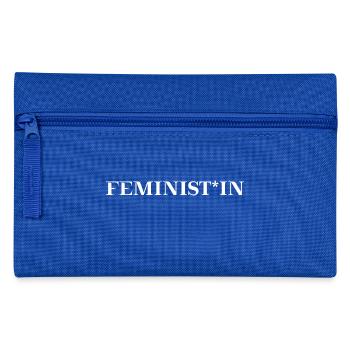 Feminist*in Geschenkidee Feminismus pro gendern - Federtasche - Royalblau - Vorne