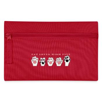 Katzenliebhaber High Five - Federtasche - Rot - Vorne