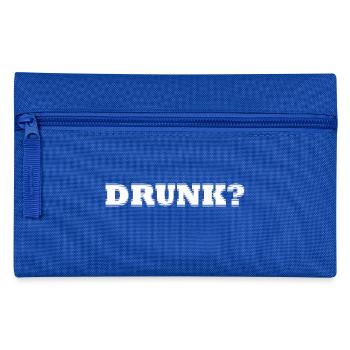 Drunk? white - Federtasche - Royalblau - Vorne