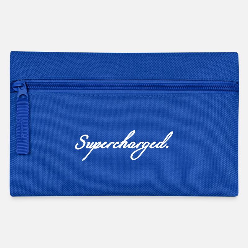 Supercharged weis - Federtasche - Royalblau