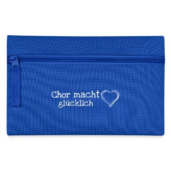 Chor macht glücklich - Federtasche - Royalblau - Vorne