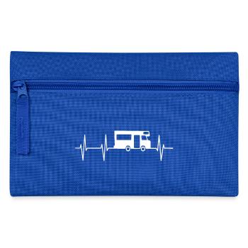 Motorhome Heartbeat Camper Heart Rate - Pencil Case - royal blue - Front
