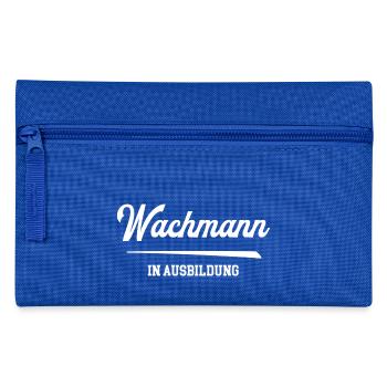 Wachmann Ausbildung Wachmannazubi Lehre Azubi - Federtasche - Royalblau - Vorne