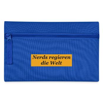 Nerds regieren schwarze Schrift - Federtasche - Royalblau - Vorne